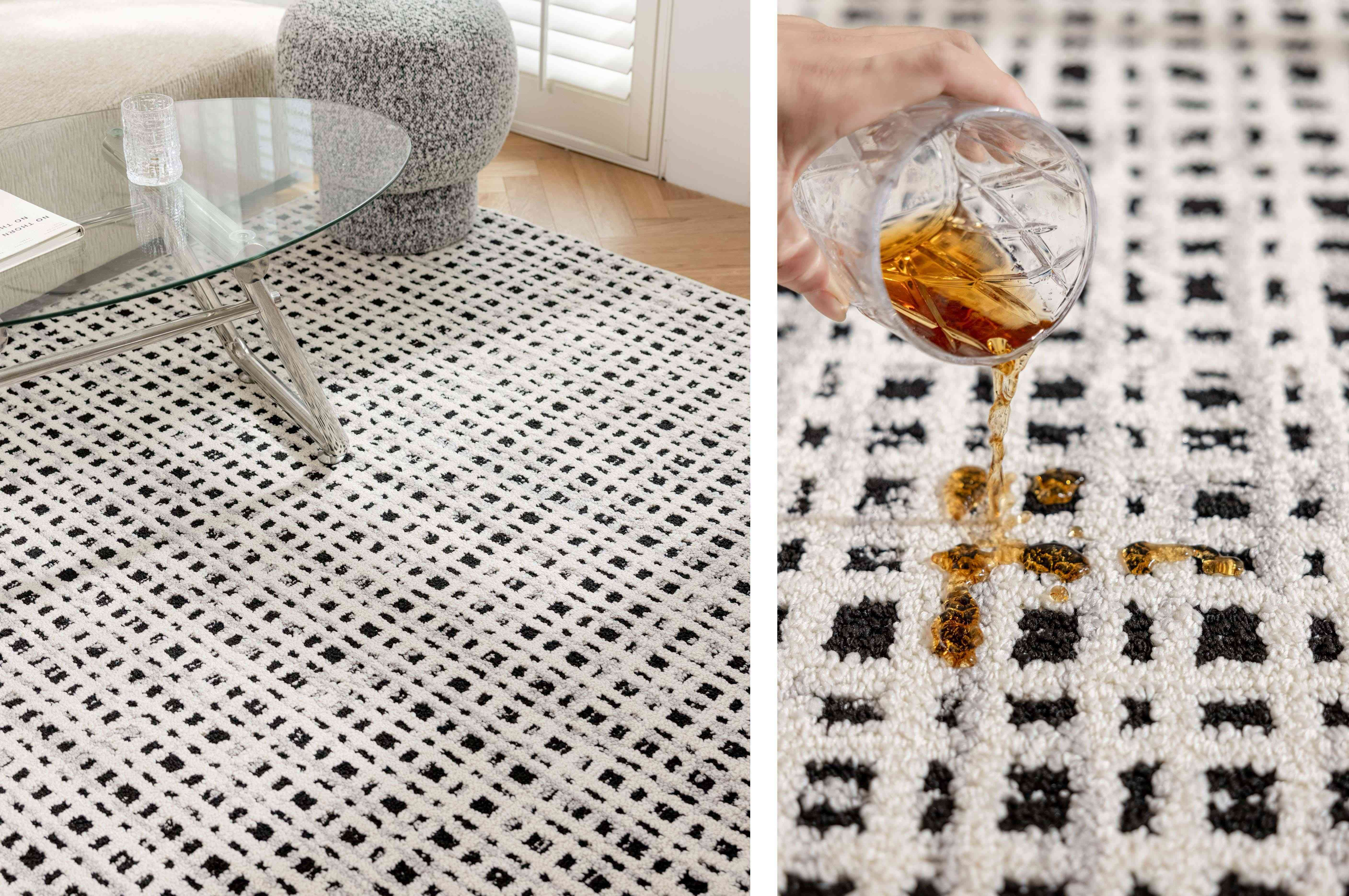 黑白不规则点阵防水地毯