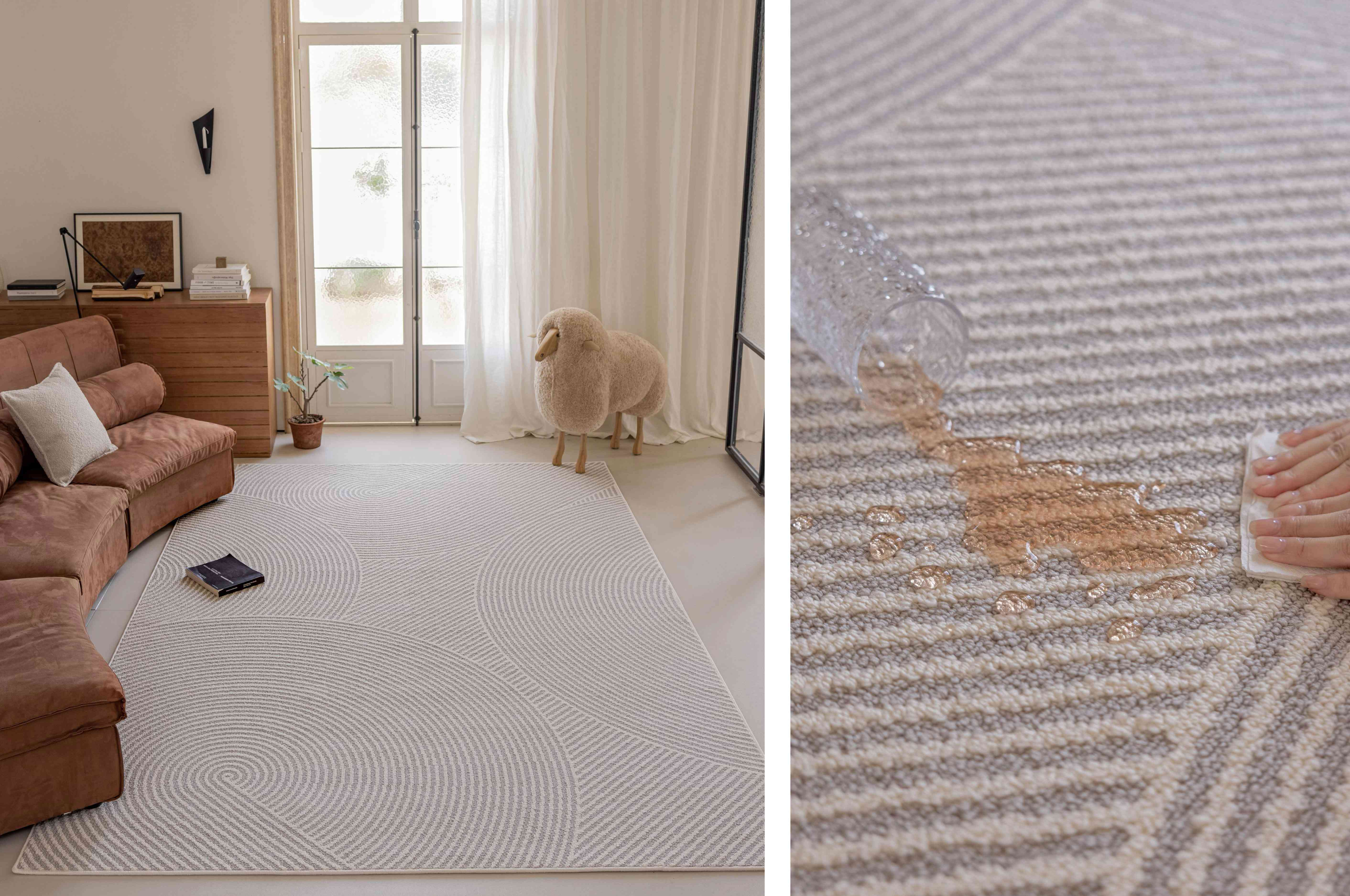 现代抽象水墨艺术地毯 160x230cm