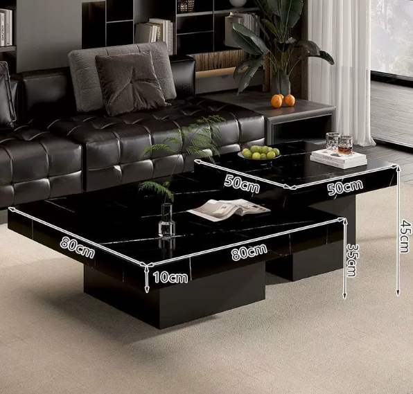 轻奢岩板茶几现代简约客厅家用2026新款小户型高级感可移动极简桌