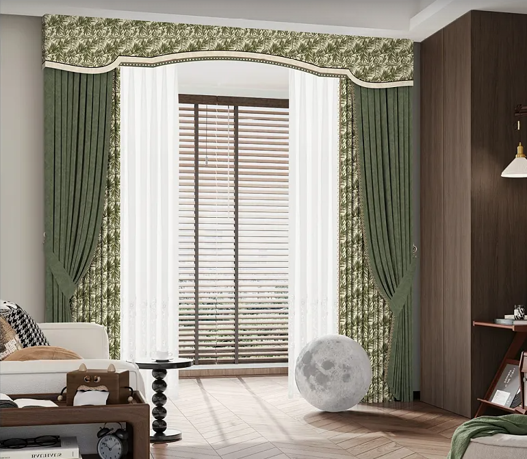 简约纯色棉麻窗帘