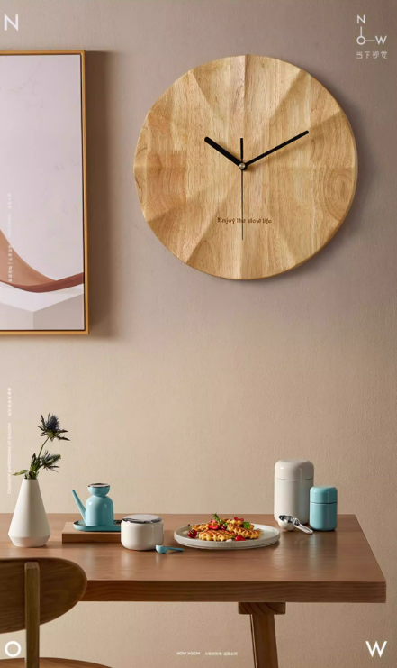 实木客厅挂钟挂表
