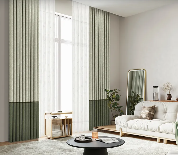 中式古典刺绣窗帘