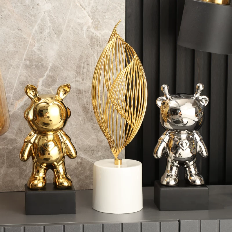 轻奢金色几何壁挂装饰