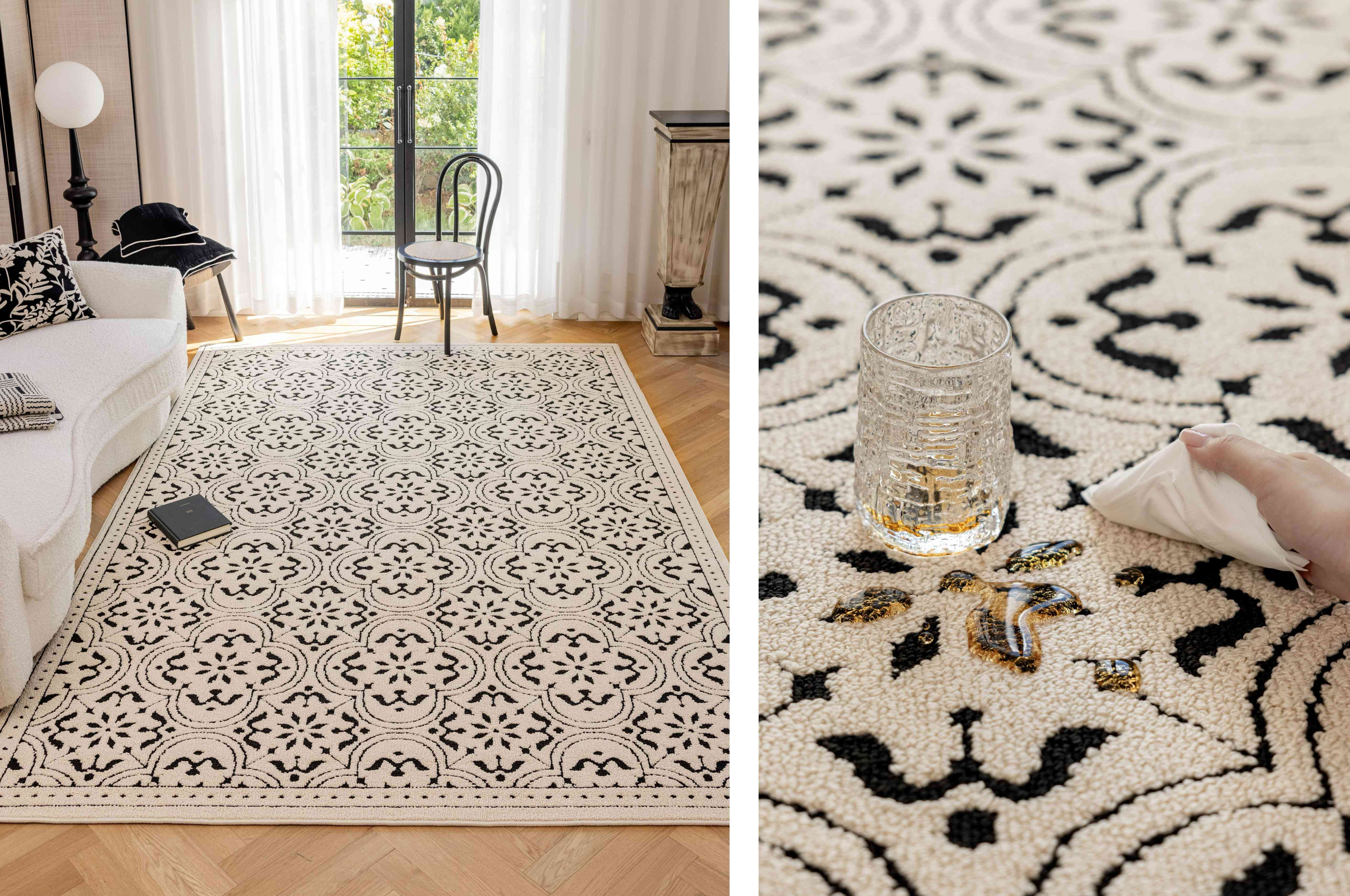 户外阳台防水编织地毯 120x180cm