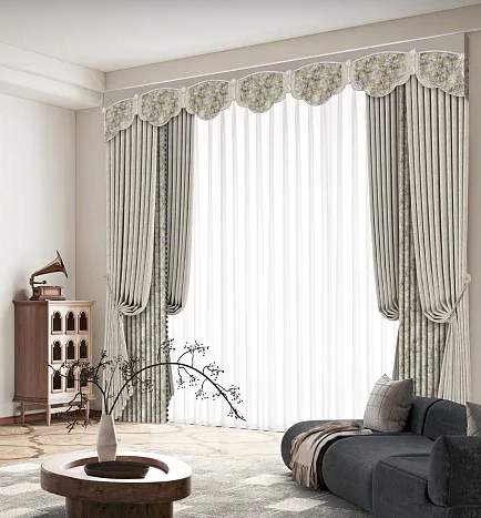 田园风碎花窗帘