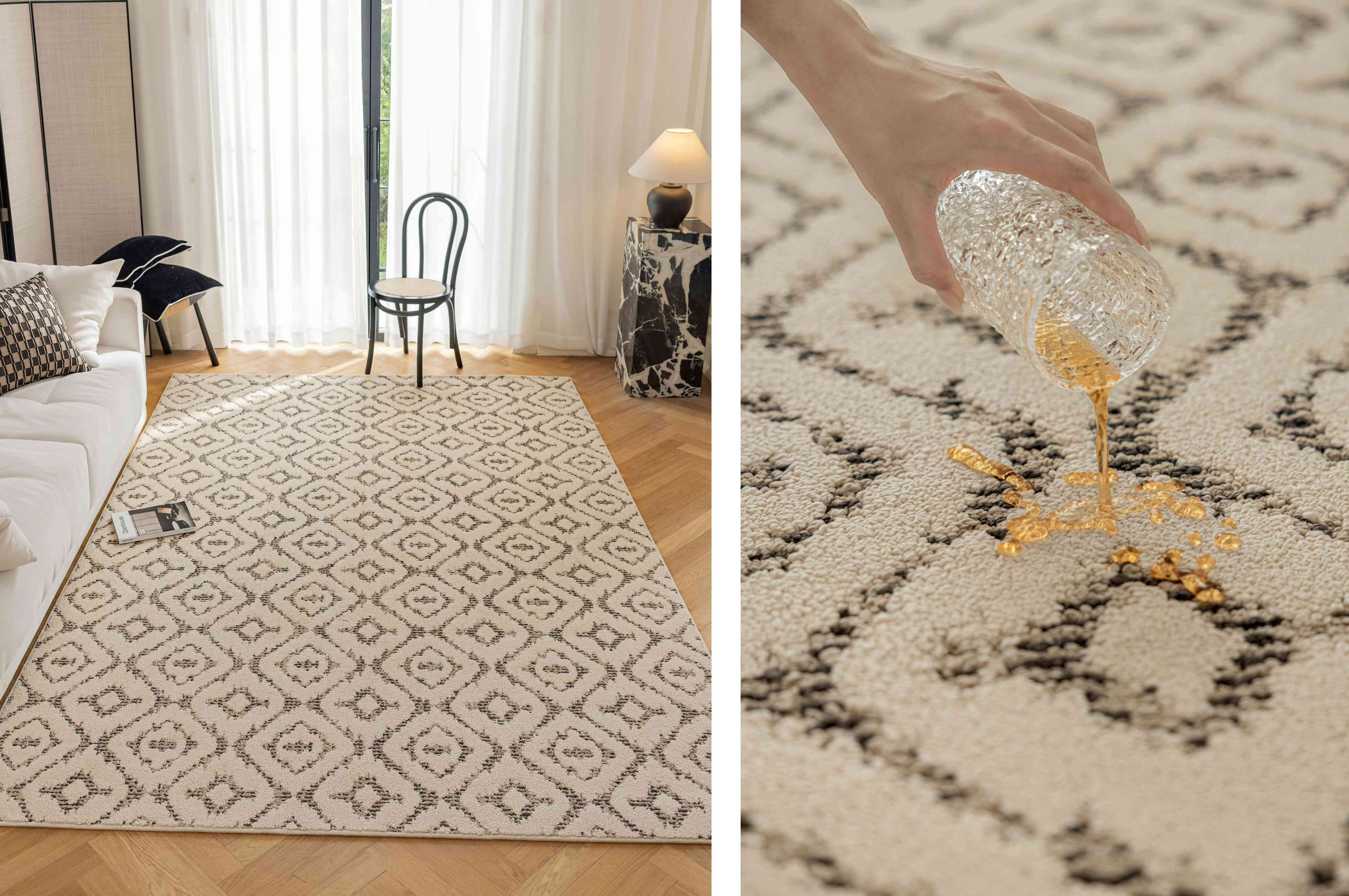 摩洛哥菱形民族风防水地毯