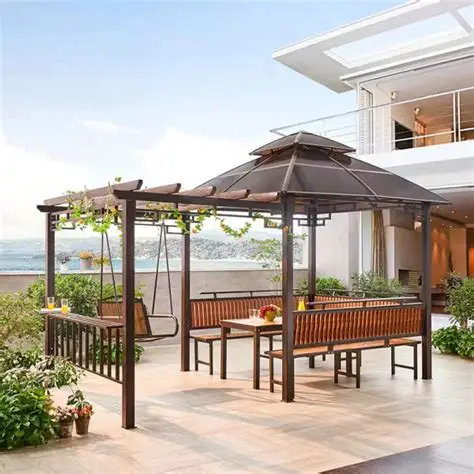 户外休闲铁艺凉亭