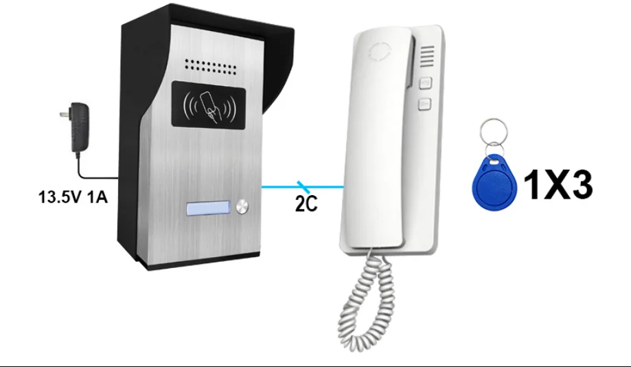 2线音频对讲系统 1 户套装