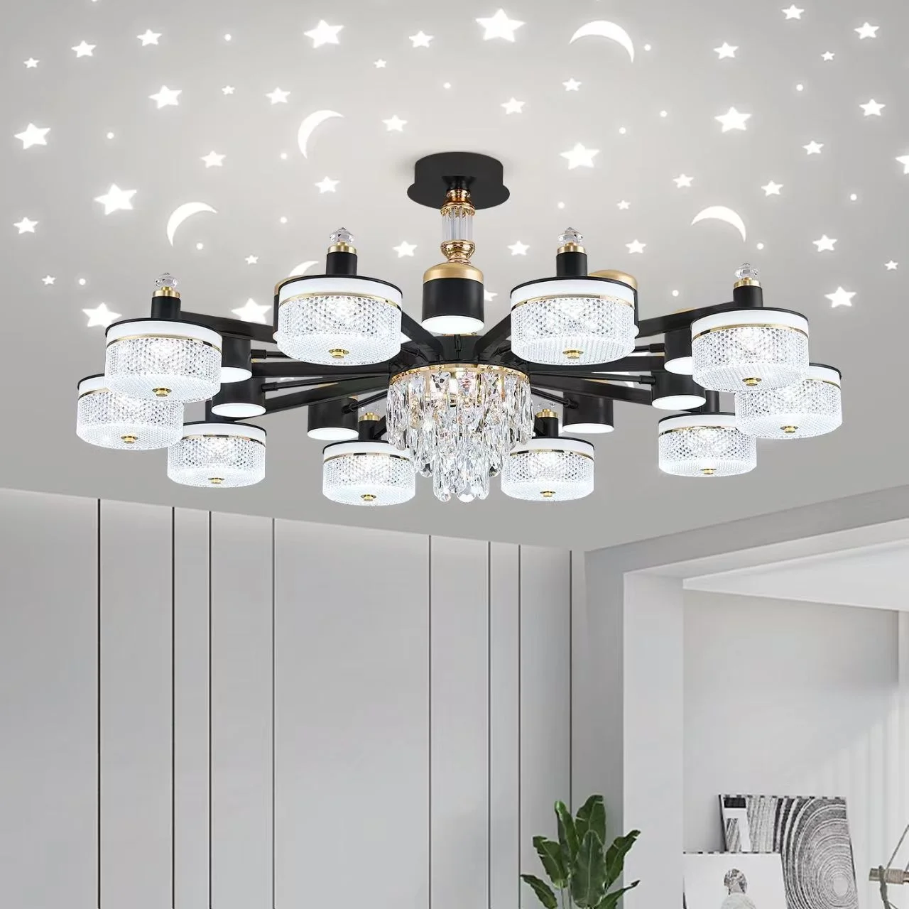简约现代吊灯满天星卧室吸顶灯具