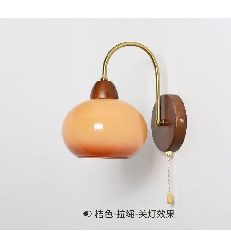 极简法式中古风壁灯墙上装饰床头灯拉线壁灯